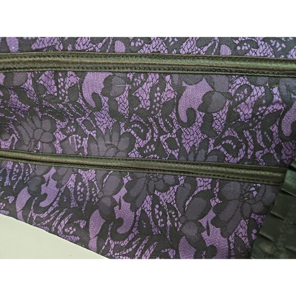 NEW Purple Black Lace Design Corset Top Sweetheart Crop Womens Size 6XL Plus - Picture 4 of 14